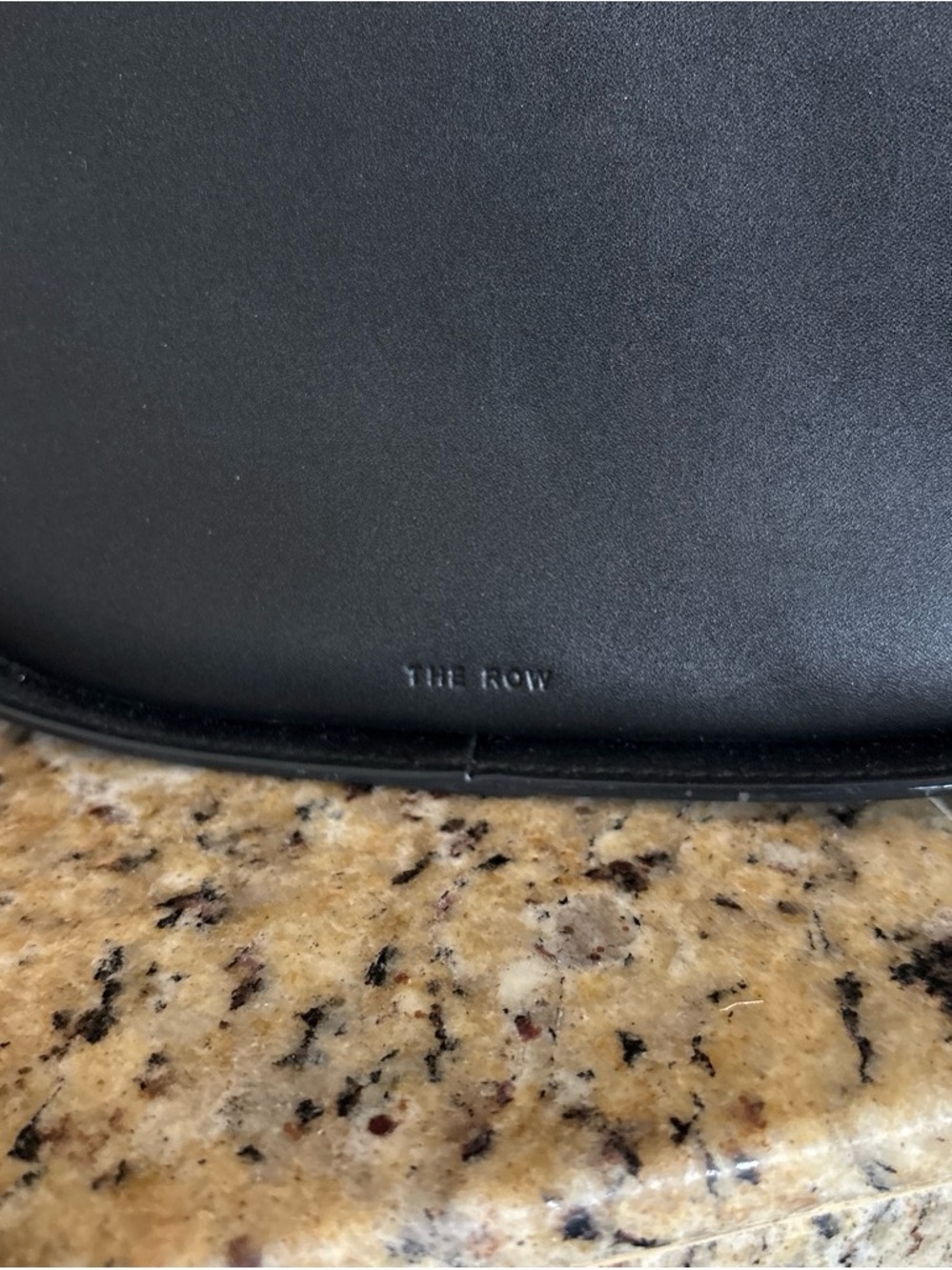 The Row Black Leather Zip Pouch Shoulder Bag - Picture 2 of 4